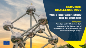 Win a one-week study trip to Brussels: join the Schuman Challenge 2022’s essay competition